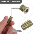 thumbnail image 3 of RUNROTOO 60pcs Thread Insert Kit Fastener Nuts T Nut Design Stability Wooden Furniture, 3 of 5