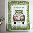 thumbnail image 5 of Spring Easter Shower Curtain Set, Waterproof Shower Curtains for Bathroom, Easter Eggs Bunny Truck Botanical Watercolor Washable Fabric Bath Curtain for Bathtub Decoration with Hooks 66x72 Inches, 5 of 9
