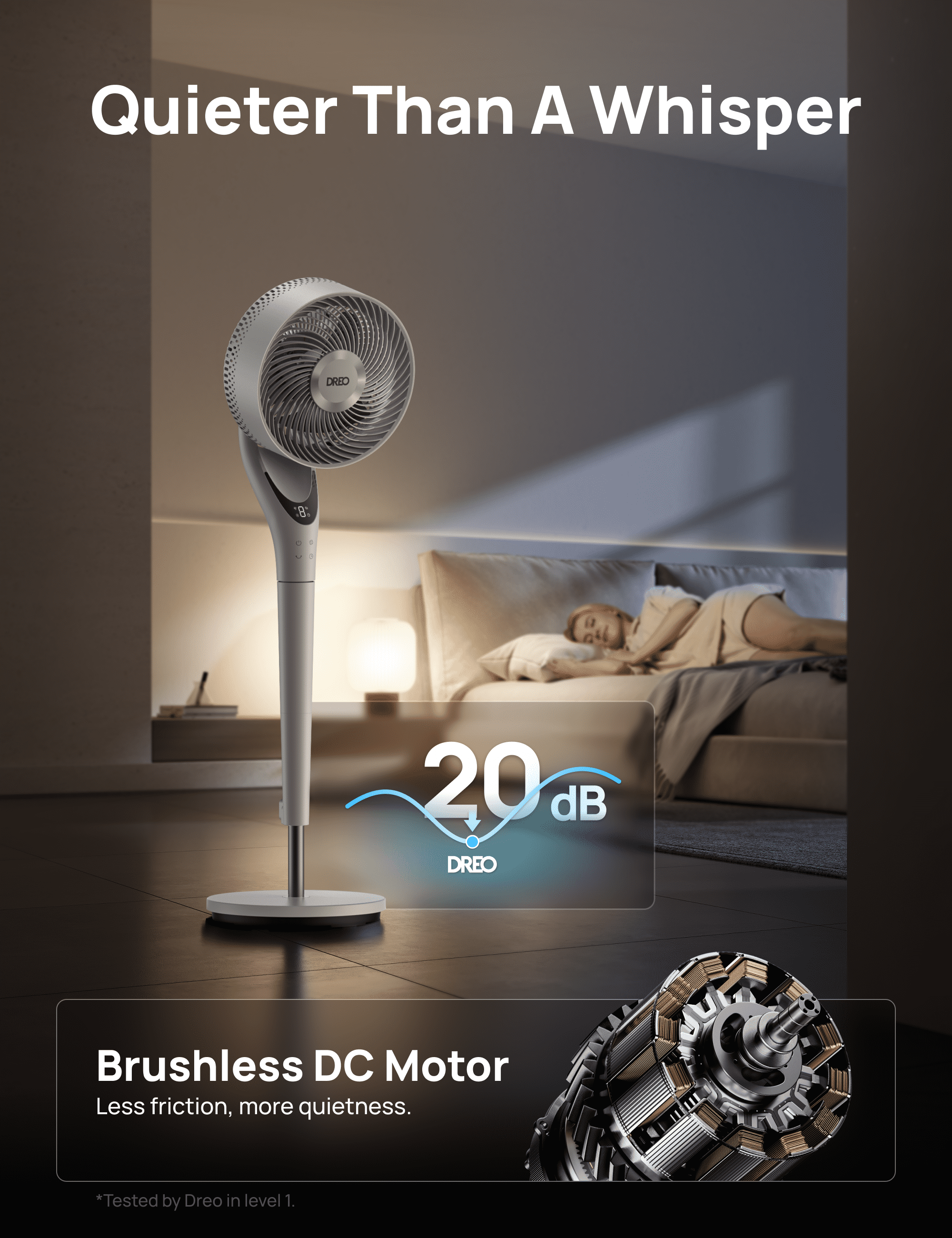 DREO TurboPoly™ Fan 154 Ultra-Quiet BLDC Fan with 9 speeds & 3 modes