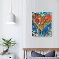 thumbnail image 4 of JEUXUS Colorful Love Heart Canvas Wall Art Abstract Romantic Artwork for Bedroom Contemporary Paintings Framed and Stretched Ready to Hang, 4 of 5