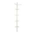 thumbnail image 2 of 4 Layer Bathroom Shower Corner Storage Rack, Corner Pole Shower Shelf, Bath Wall Shelf Pole Organizer, Towel Soap Shampoo Holder Storage Rack, No Drilling Constant Tension Stainless Steel, 2 of 10