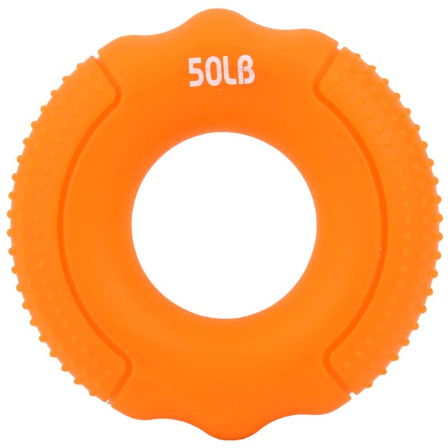 Pinza de mano de silicona sólida, ejercitador de fuerza, dedo, antebrazo, potencia muscular, Fitness (naranja 50LB)