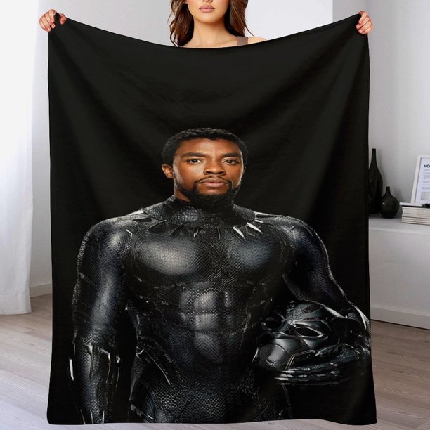 Manta de pantera negra, súper suave, acogedora y cálida manta de felpa para niños y niñas, mantas de franela ligeras y difusas para sofá, cama, viajes, regalos de camping, 80 x 60 pulgadas