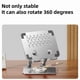 thumbnail image 3 of Innotechsc Soporte para Tableta Ajustable para Escritorio, Tableta Portátil Plegable de Metal, Soporte Portátil, Soporte para Laptop de Refrigeración Ventilado Compatible con 10-15.6", 3 of 8