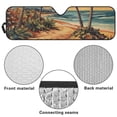 thumbnail image 7 of Psesaysky Hawaiian Beach Windshield Sun Shade for Car Off-road Vehicle SUV Truck (52.95x16.14 Inches), Sun Shade Windshield, Shades for Windows, Protector Blocks UV, Funny Car Decor, 7 of 7