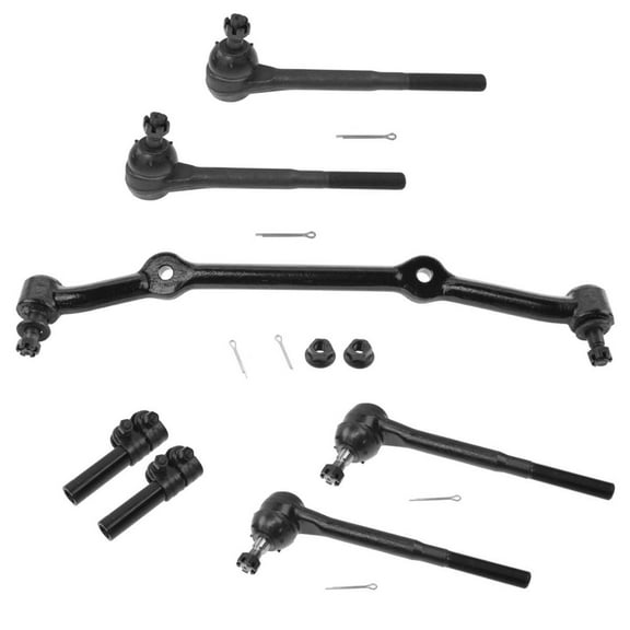 TRQ 7pc Tie Rods Adjusting Sleeves Center Link Steering Kit for GM Pickup Truck PSA58596