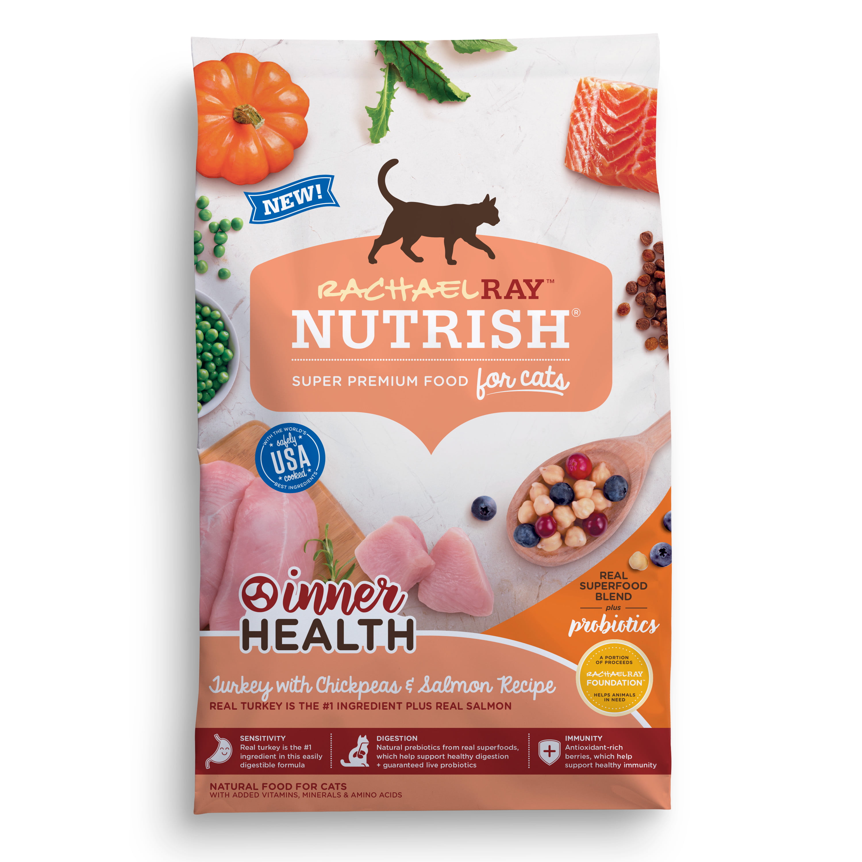 Rachael Ray Nutrish Inner Health Natural Dry Cat Food ...
