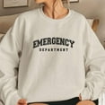 thumbnail image 3 of Custom Emergency Department Embroidered Crewneck Sweatshirt, Er Nurse Shirt, Emergency Nurse Hoodie, Er Nurse Gift, Rn Shirt (Cotton, SS398) (Black, S), 3 of 7