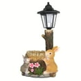 thumbnail image 6 of Outdoor Squirrel Flowerpot Statue - Solar Light, Resin. Planter (no flowers), garden/patio/Halloween decor. Whimsical, handcrafted, 6 of 11