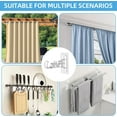 thumbnail image 2 of 18 Pack No Drilling Double Curtain Rod Bracket, Adhesive No Nail Curtain Rods Holder Hooks, Self Sticky Double Brackets Curtain Hangers for Kitchen, Bathroom, Bedroom, Living Room, 2 of 15