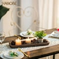 thumbnail image 4 of Hanobe Decorative Tray Candle Tray Holder-Long Narrow Wooden Centerpiece Tray for Coffee Table, 4 of 9