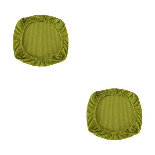 Injueey Funda para silla Funda elástica Asiento elástico Protección contra la computadora Anti-sucio Sólido Hogar de negocios Sillón Amarillo/Alfombrilla de asiento 2piezas