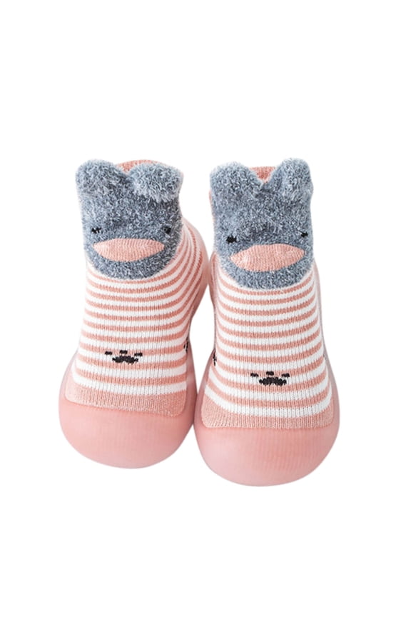 Baby Soft Sole Shoes Toddler Baby Cartoon Animals Non-slip First Walking Elastic Socks Shoes Princess Soft Sole Shoes for Baby Girls