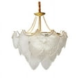 thumbnail image 4 of FINE MAKER 23.6" Crystal Shell Chandelier Seashell Pendant Light Ceiling Light Fixture for Kitchen Island, Dinning Bedroom,Living room, 4 of 17