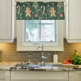 thumbnail image 2 of Yayeee Kitchen Valance Rod Pocket 54" x 18" Living Room Window Curtain, Christmas Gingerbread, 2 of 6
