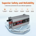 thumbnail image 4 of 1000W 2000W Modified Sine Wave Power Inverter DC 12V to AC 110V Car Inverter Converter with 4 AC Outlets & Dual USB Ports, LCD Display for RV, Camping, Travel, Home Backup Silver, 4 of 10