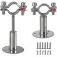 thumbnail image 1 of Stainless Steel Wall Mount Ceiling Mount Pipe Supports, 2pcs Adjustable Pipe Bracket Clamp Pipe Straps With Screws -tt, 1 of 5