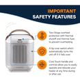 thumbnail image 3 of (Open box) De'Longhi HFX30C15WCA 7.5" Capsule Ceramic Heater (White), 3 of 4