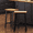 Black, variant on Bar Stools Set of 2, Solid Wood Farmhouse Kitchen Counter Stools with Footrest, Wooden Bar Chairs for Kitchen Island, Breakfast Nook, Dining Room & Home Bar