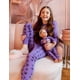 thumbnail image 2 of Pijama Leveret para niña y muñeca de algodón con forma de pata de perro, color morado, 2 of 6