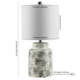 thumbnail image 4 of SAFAVIEH Branko 19 in. Stripe Textured Ceramic Table Lamp, Grey, 4 of 4