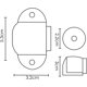 thumbnail image 2 of Floor Mounted Magnetic Door Stop in Brushed Metal, 2 of 4