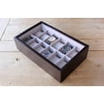 thumbnail image 6 of Solid Espresso Wood Unisex Watch Box Organizer with Glass Top 12 Slot by Case Elegance (Espresso), 6 of 10