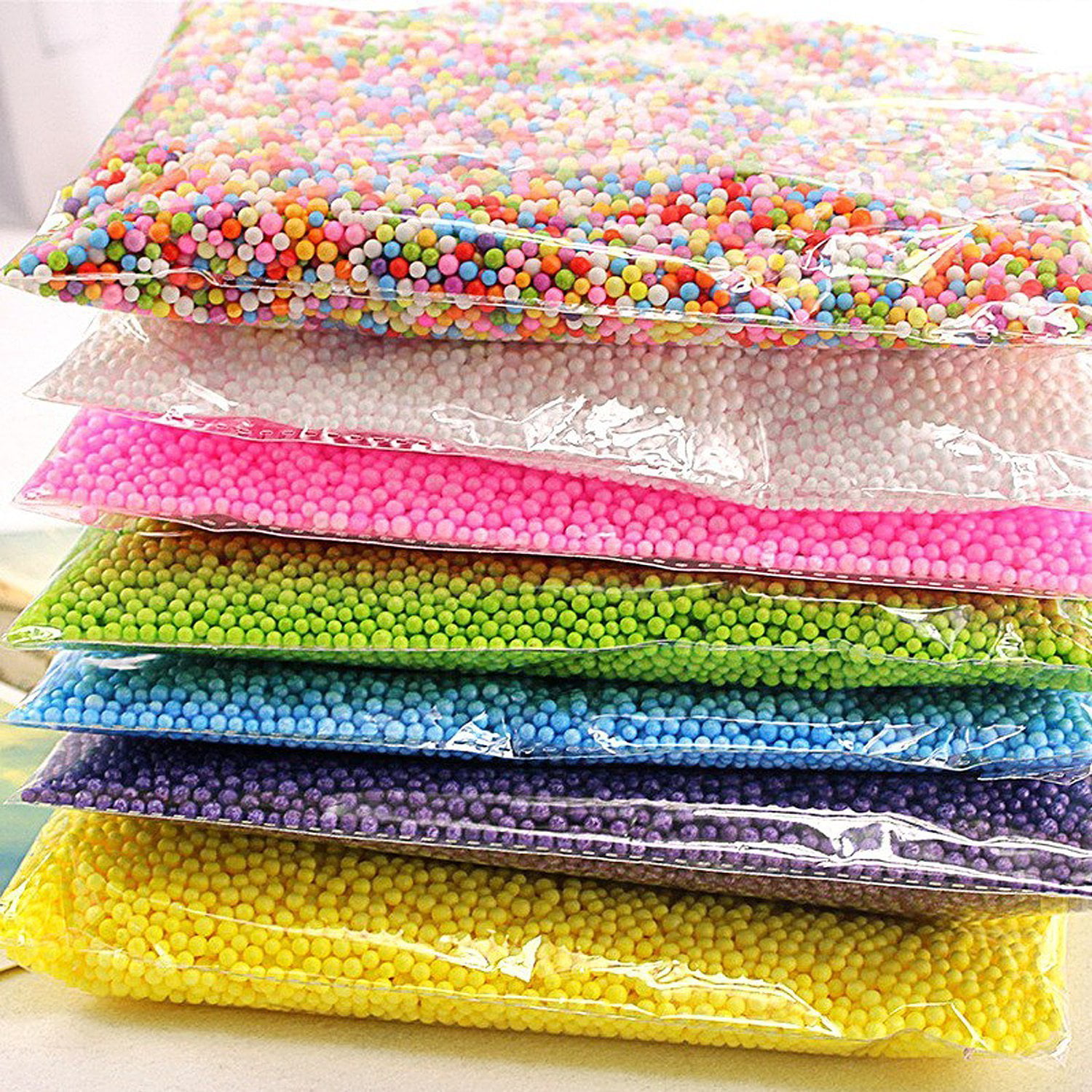 82 PC Pack Making Kits Supplies for Slime Stuff Charm Fishbowl Beads  Glitter Pearls DIY Handmade Color Foam Ball Material Set 