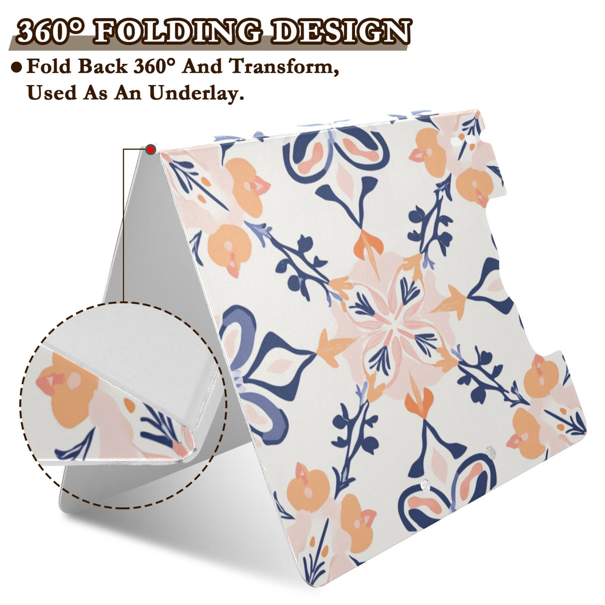 FORMRS A4 Clipboard Folder with Pen Holder Horizontal Foldable School Office Binder, Colorful Abstract Pattern