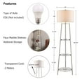 thumbnail image 2 of Rosen Garden LT7034 Floor Lamp with Round Shelves -  Silver, 2 of 7