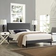 thumbnail image 1 of Modway Amaris Lit Plateforme Double en Tissu avec Pieds Carrés Fuselés, Gris, 1 of 7