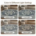 thumbnail image 7 of ODIKA 2'x3' Washable Accent Rug Pet Friendly, Bedside Mat Round Animal Print Motif Interlocking Border Modern Floor for Bedroom, Nursery, RV, 7 of 7