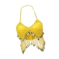 thumbnail image 1 of Traje de danza del vientre Yinane con Top corto de lentejuelas Amarillo, 1 of 8