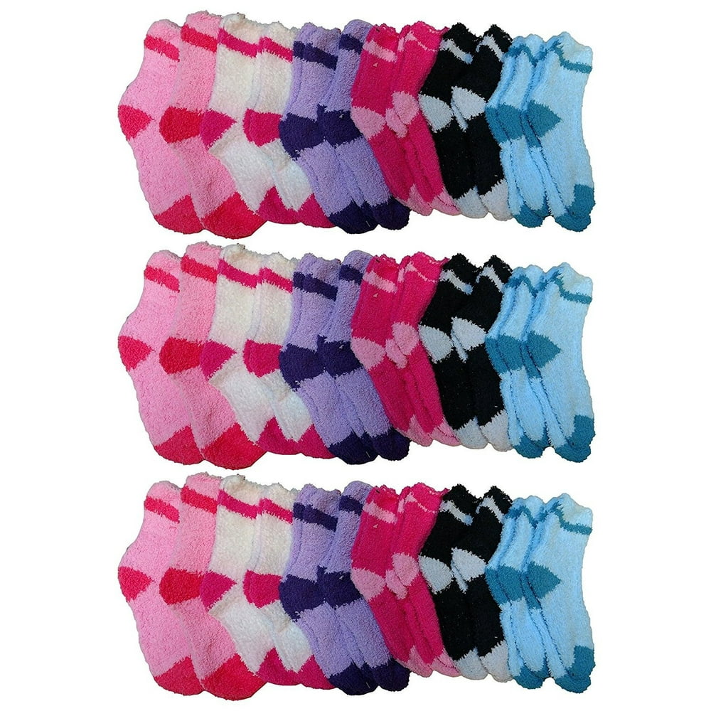Wholesale Socks Deals Value Pack of Kids Fuzzy Socks, Assorted