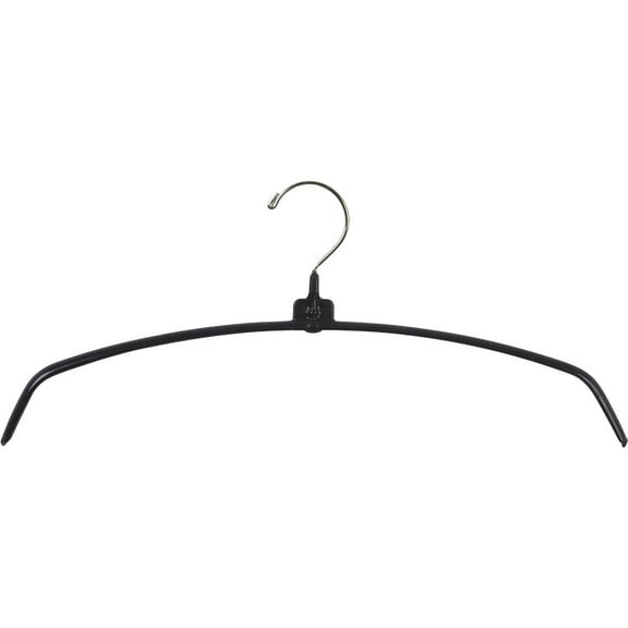 The Great American Hanger Company Metal Top Hanger with Non-Slip Black Rubber Coating & Swivel Hook box of 25