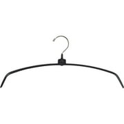 The Great American Hanger Company Metal Top Hanger with Non-Slip Black Rubber Coating & Swivel Hook box of 100