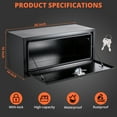 thumbnail image 2 of Truck Tool Box, Black Steel Truck Toolbox with t-Handle Lock Storage Organizer Tool Box Chest for Pickup Truck Bed, RV, Trailer, 36 in x 14 in x 16 in, 2 of 7