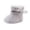 White, variant on Daznico Winter Boots for Baby Girls Warm Bandage Design Sneakers with Flexible Sole,13