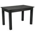 thumbnail image 2 of BizChair 46" x 30" Rectangular Black Wash Solid Pine Farm Dining Table, 2 of 11