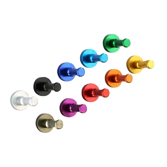 Minkissy 10 Pcs Towel Hanger with Shiny Polish Look Aluminium Hooks for Hanging Items in Kitchen Accessories