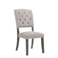 thumbnail image 3 of ACME Bernard Upholstered Dining Side Chair in Weathered Gray Oak (Set of 2), 3 of 6
