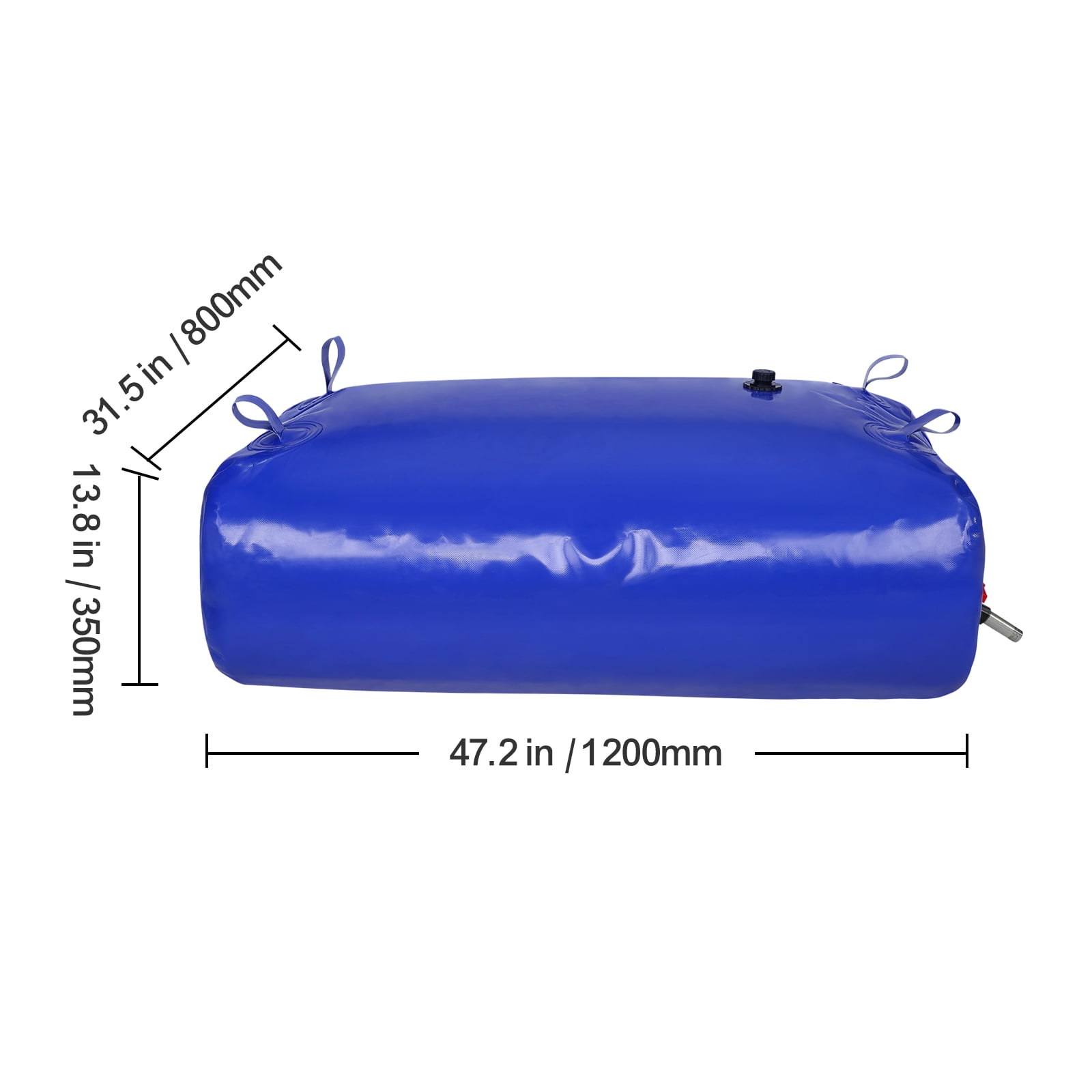 KFFKFF Water Storage Bladder 330L / 87Gallon Portable Water Tank PVC Collapsible Water Containers, RV Storage Tank, Soft Water Bag for Camping, Fire Safety, Emergency Hydration (Blue)