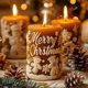 thumbnail image 2 of Molde cilíndrico de silicona para velas con diseño de copos de nieve y muñeco de nieve, frases de Feliz Navidad, molde de yeso para velas de pilar, regalos de Navidad, 2 of 5