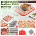 thumbnail image 5 of 2 Pcs Pot Holders with Pocket Cotton Pot Holder Oven Mitts for Kitchen Baking Cooking,Boho Orange And White Floral Pattern, 5 of 5