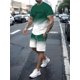 thumbnail image 3 of Ropa deportiva para hombre, camiseta informal de fitness para correr, pantalones cortos transpirables para correr, traje Boss, novedad de 2024, 3 of 5