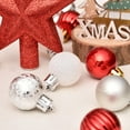 thumbnail image 4 of Decoraciones 30PCS Bolas de Navidad y Juego de Estrellas en la Parte Superior del árbol Colgante de árbol de Navidad Decoraciones navideñas para Bodas y Fiestas ANGGREK Otros, 4 of 8
