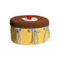 thumbnail image 2 of Cesta de almacenaje con tapa | Almacenamiento con forma de cuerda, de mimbre, para organizar juguetes, guardar cosméticos, decoración infantil, para niñas y niños, para guardar objetos, 2 of 9