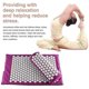 thumbnail image 4 of ZHAOCHENG Juego de esterilla y almohada de acupresión con bolsa de transporte, esterillas de acupuntura, esterilla de masaje para relajación y alivio del dolor (morado), 4 of 5