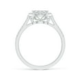 thumbnail image 2 of ANGARA Natural Composite Diamond Halo Engagement Ring in 14K White Gold for Women (Size-2.8mm| Color-H| Clarity-SI2) | April Birthstone, Anniversary, Jewelry Gift for Women | Natural Diamond Ring, 2 of 9