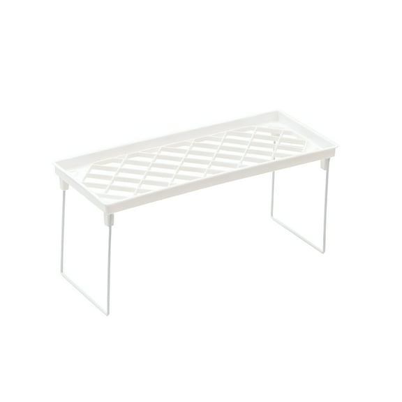 ACDANC Expandable Stackable Shelf Kitchen Cabinet Organizer,White